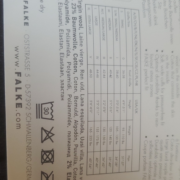 Falke Softmerino Wool-Blend Tights in Charcoal - Picture 4 of 6